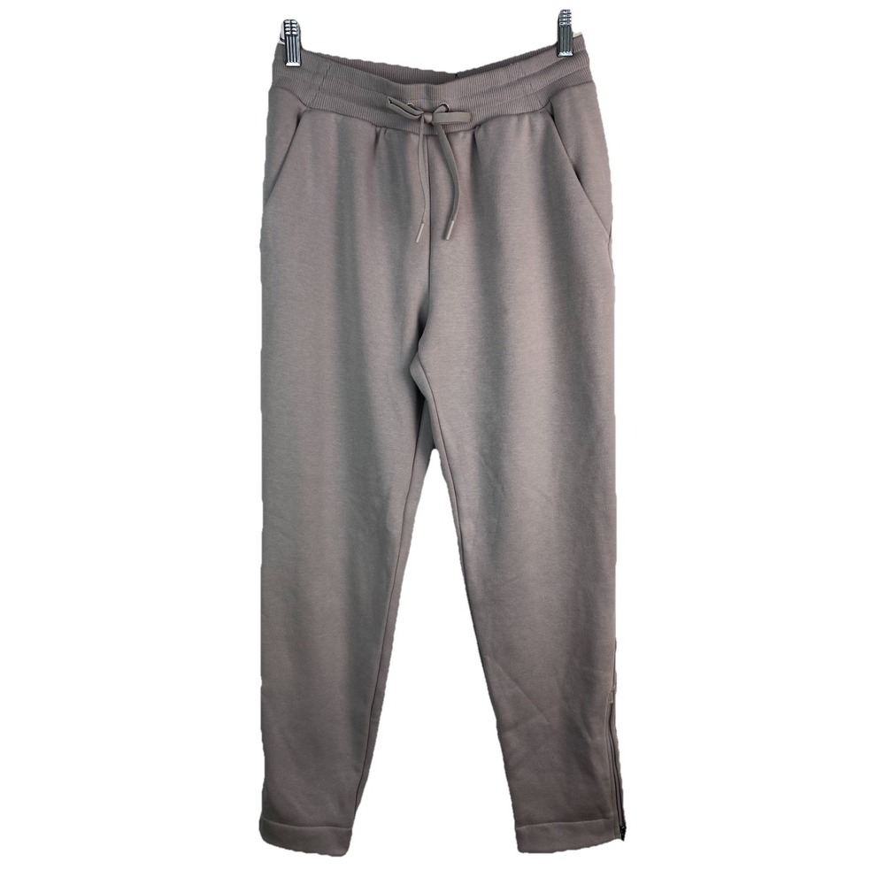 Athleta Women's S Gray Ankle Zip Drawstring Waist Sweatpants